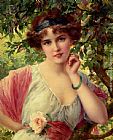 Emile Vernon Canvas Paintings - A Summer Rose